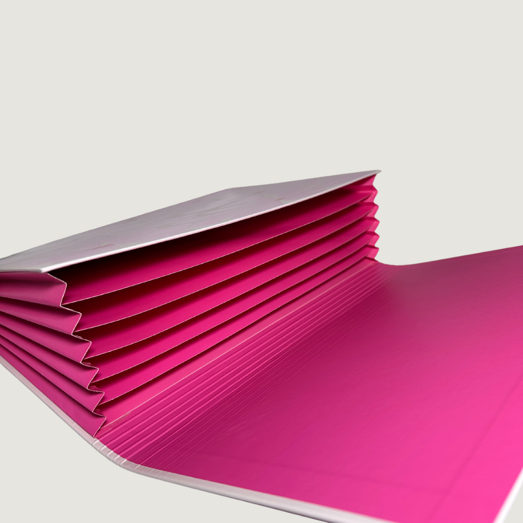 Dokumentmapp med fack - A4 - Rosa