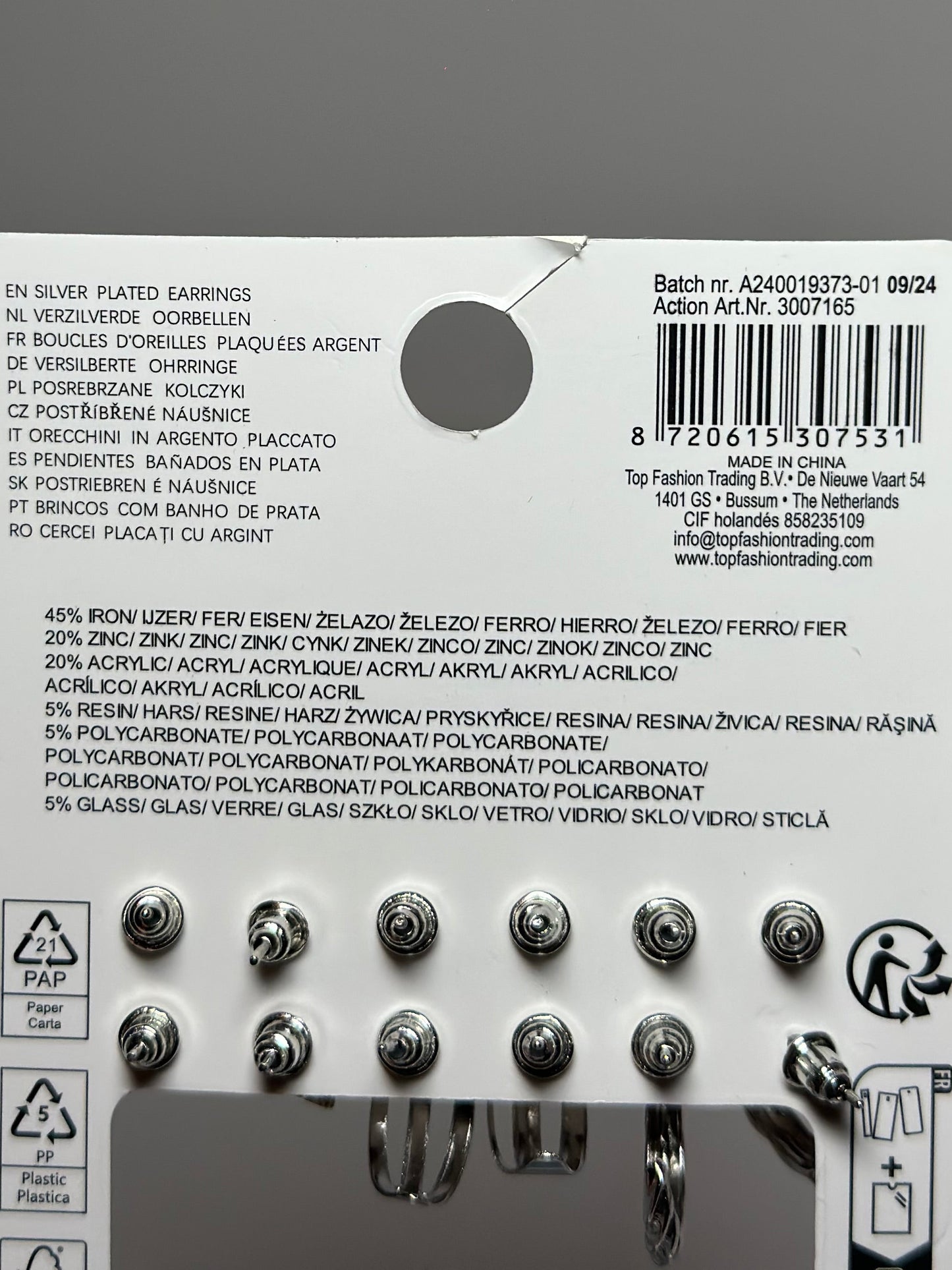 Örhängen - 9 par