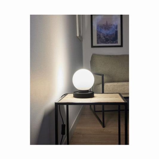 Nattlampa med rund glaskupa och svart bas - LIVARNO home